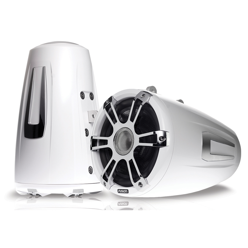 Signature 8.8 Wake Tower Sports Speakers Chrome White