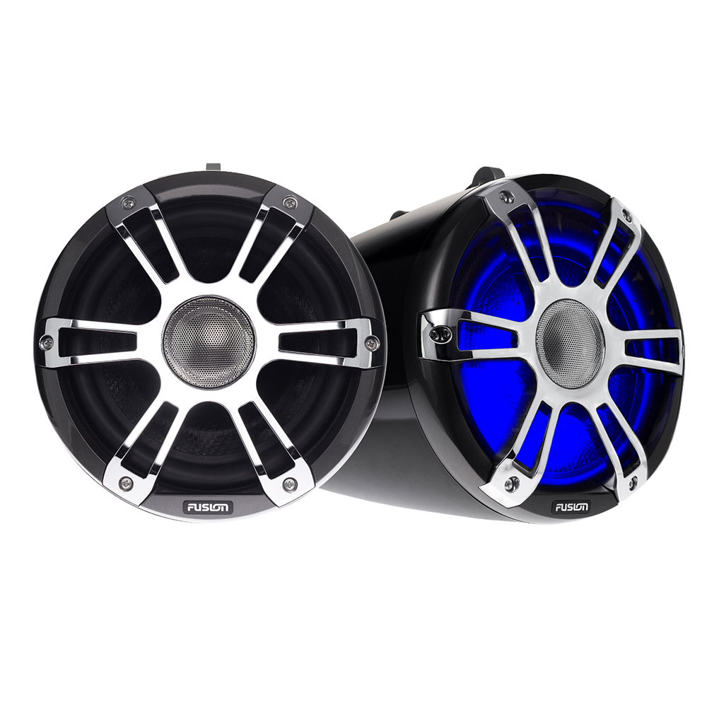 Signature Wake Tower Sports Speakers Chrome Black