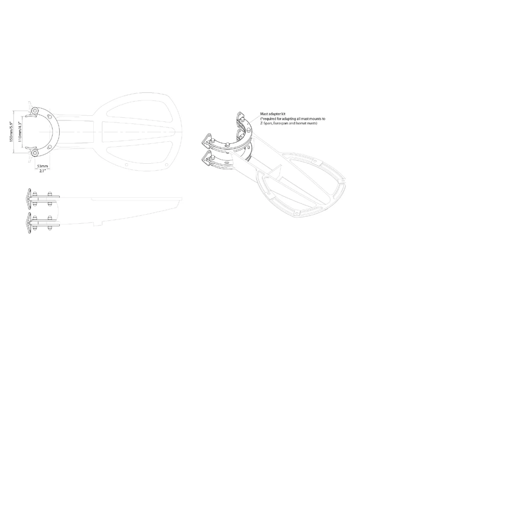 Mast Mount Adapter Kit for Z-Spars Eurospars Isomat masts