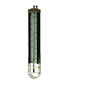 Hardwood & Brass Cased Thermometer
