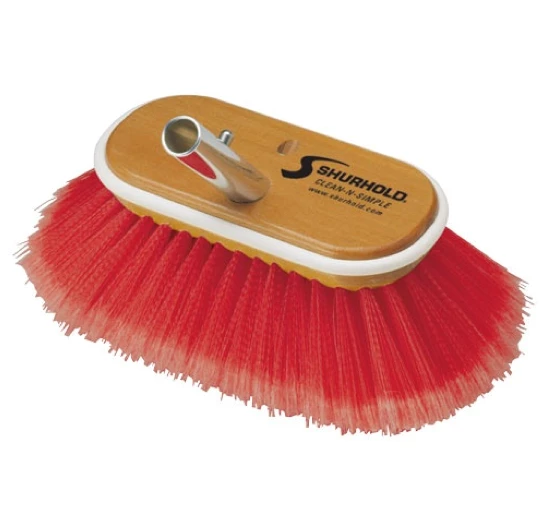 Shurhold 6 inch Combo Deck Brush Soft Medium Red 