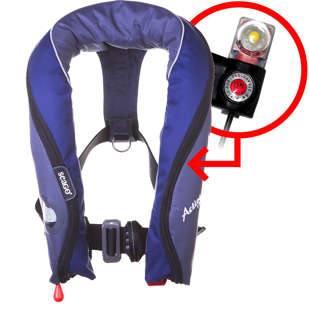 Seago Active 190N Auto Harness Life Jacket with Light 