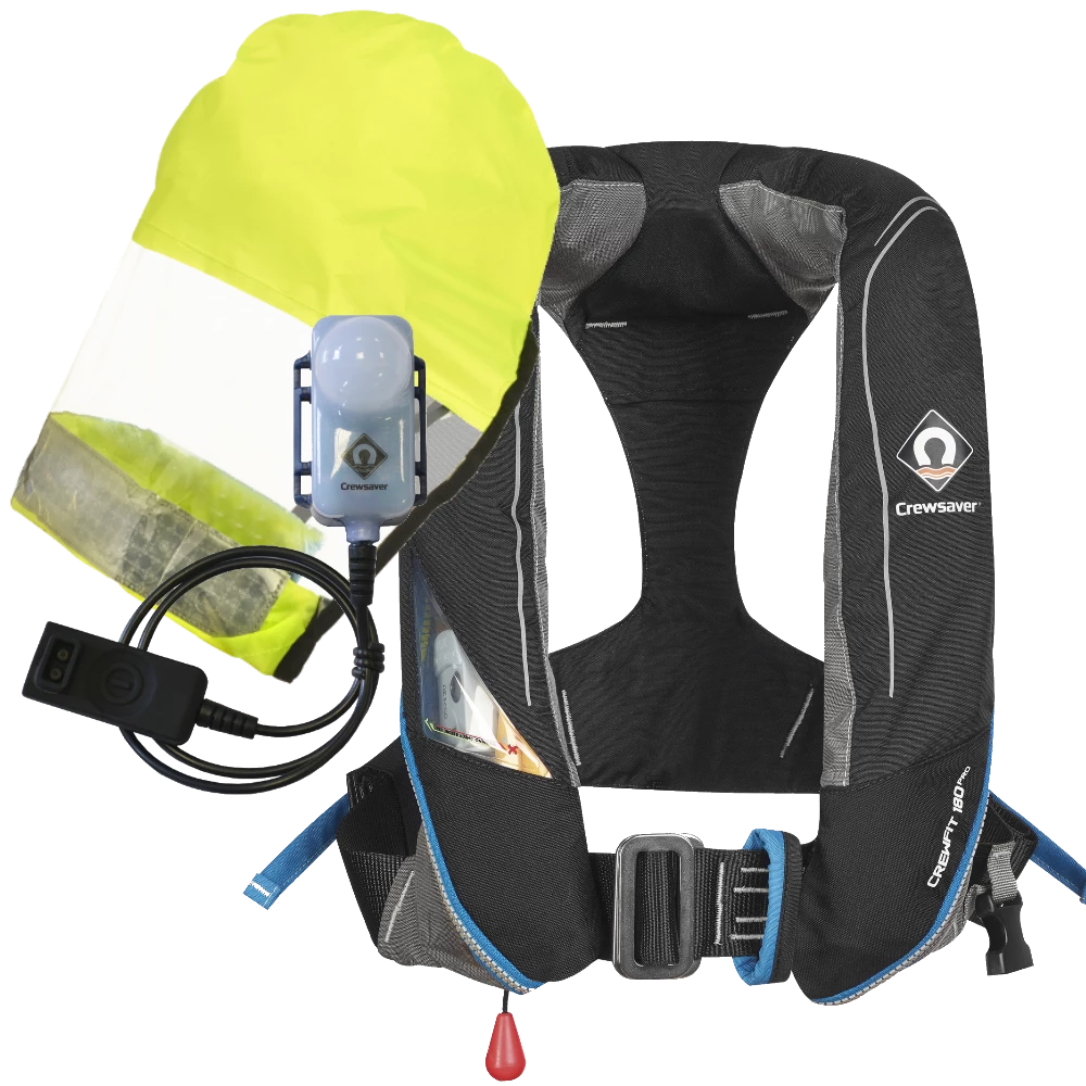 Crewsaver Crewfit 180N Pro HUDLITE Automatic Harness Lifejacket 