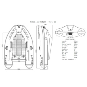 260 Aluminium Hull RIB