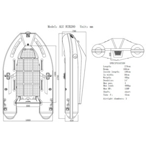 280 Aluminium Hull RIB