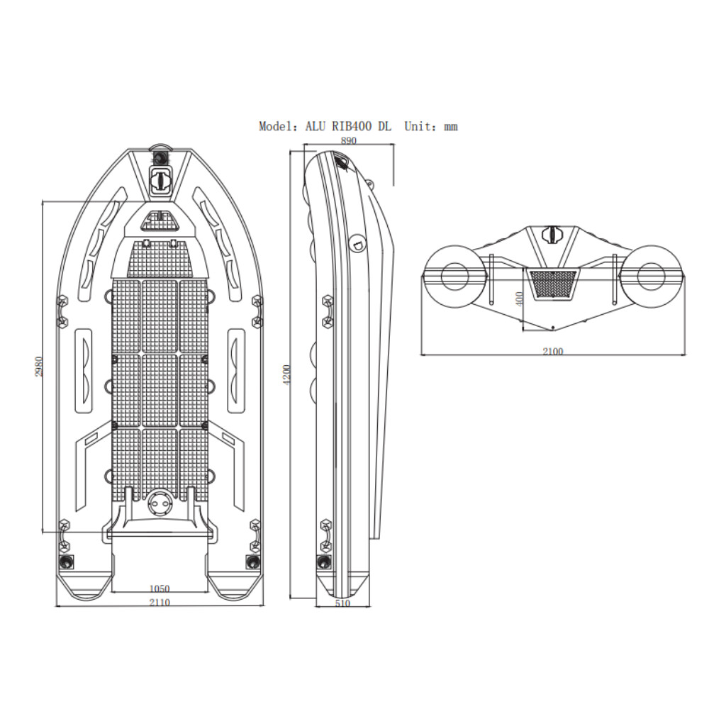 400 Aluminium Hull RIB