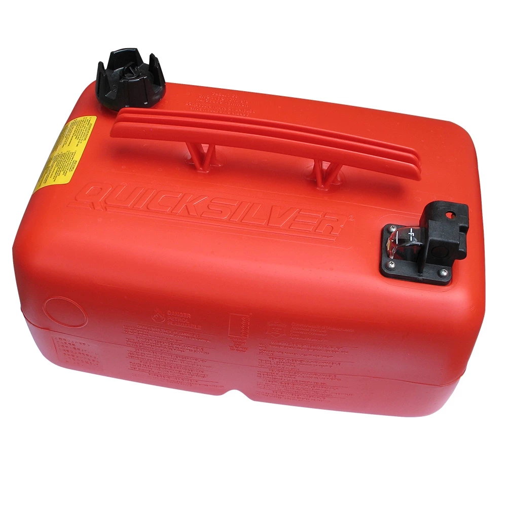 Quicksilver 25L Top Handle Portable Fuel Tank With Quick Connect Outlet 