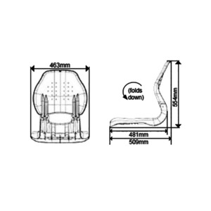 Sirocco Deluxe Folding Seat White 