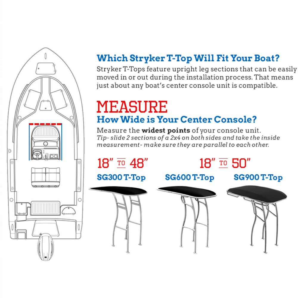Blue Center Console Standard Size T Top For Boat Fit Aluminium Tube Boat T Top