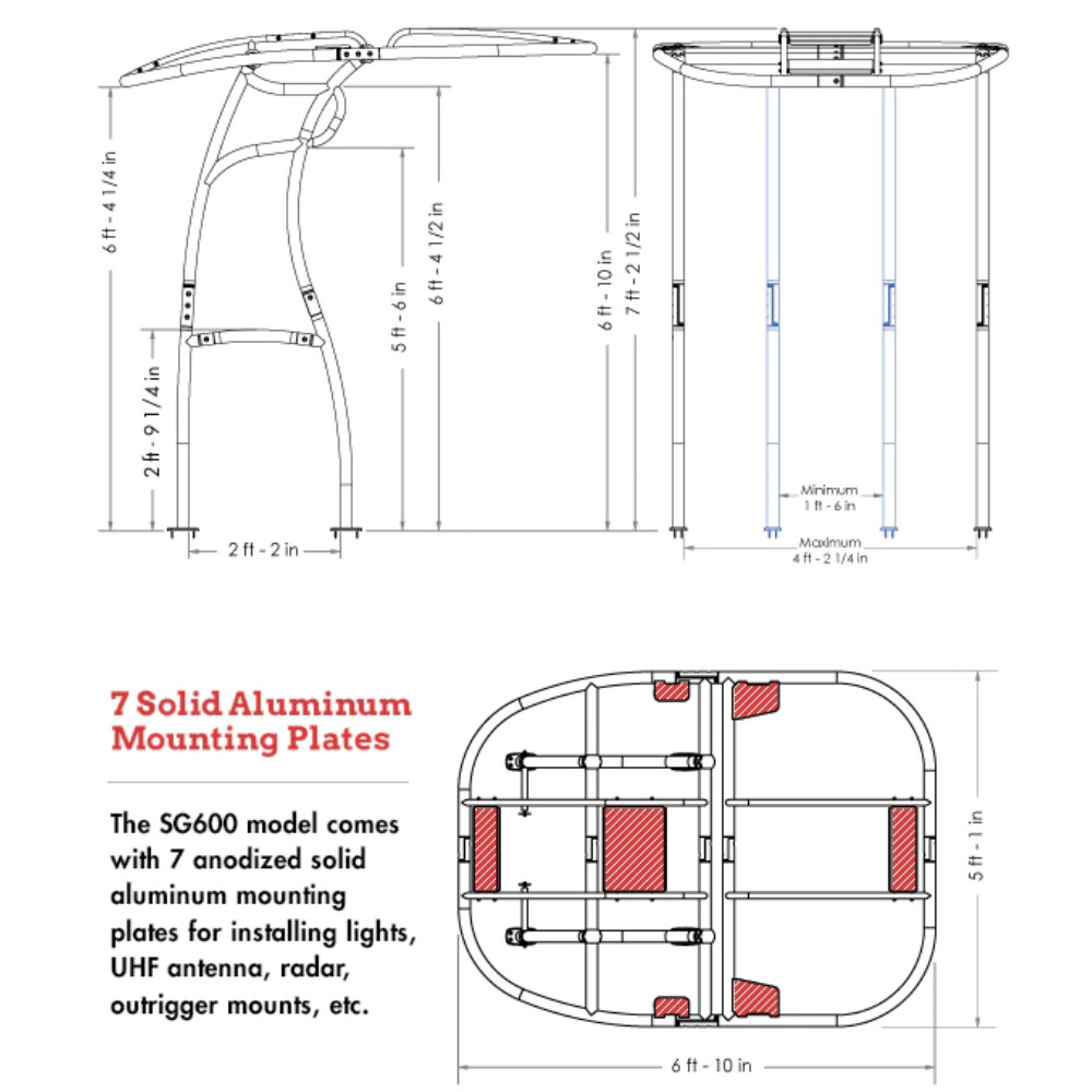 SG600 Universal T-Top Tower