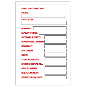 Force 4 Sticker - Boat Information