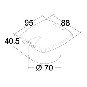 Osculati Boris Shower White Finish Nylon Hose 2.5 m 