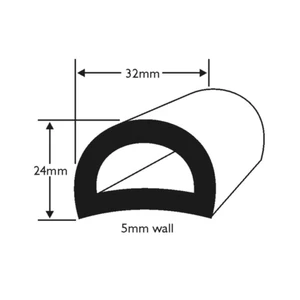 Wilks PVC D-Fendering W32mm