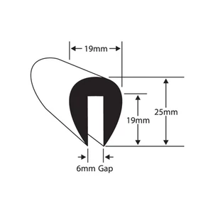 Wilks PVC U-Fendering for 6mm Flange