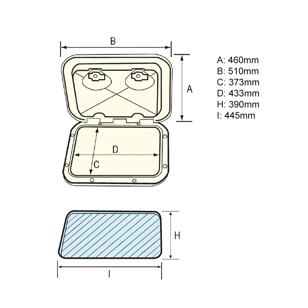 Top Line Hatch 460x525mm