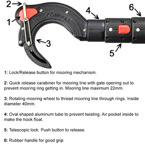 Hook & Moor 3.2m with Large Head Boat Hook