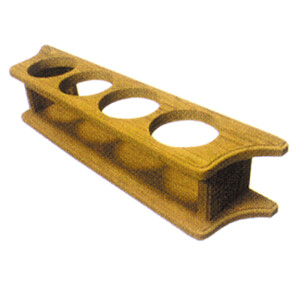 Teak Glass Holder