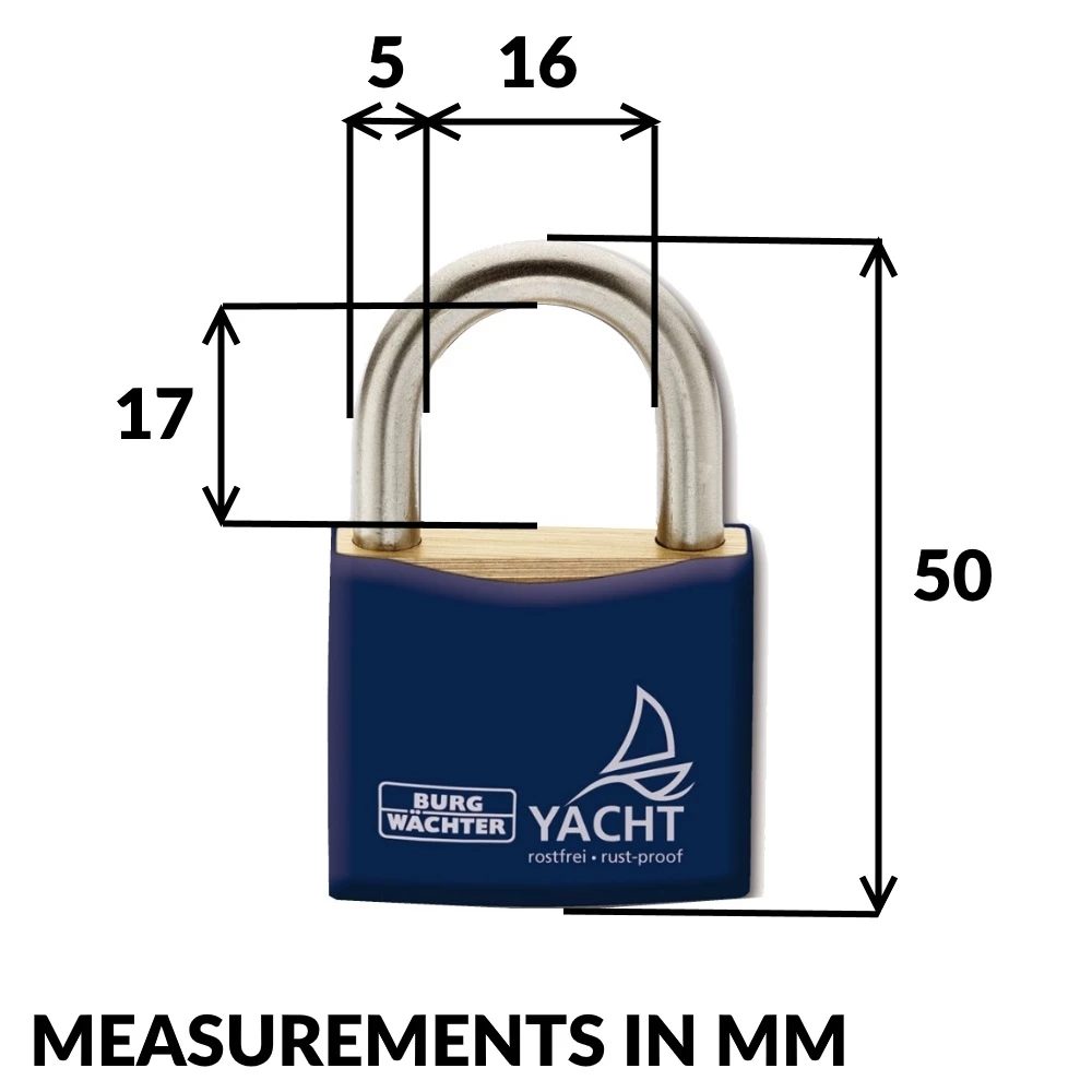Marine Rustproof Yacht Padlock 30mm - 3 Pack