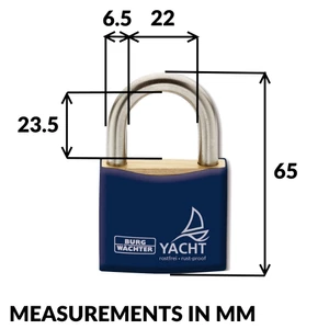 Burg Wachter Marine Rustproof Yacht Padlock 40mm - 2 Pack 