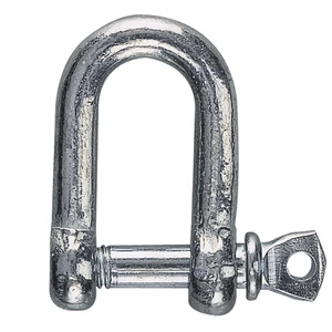 Force 4 Galvanised Steel D Shackle - 1 Pack 