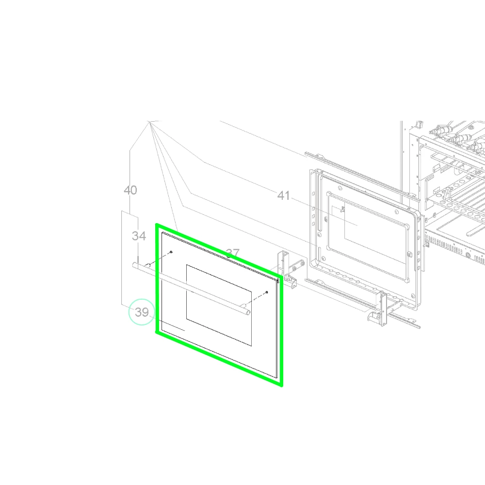 Glass Door Oven Black