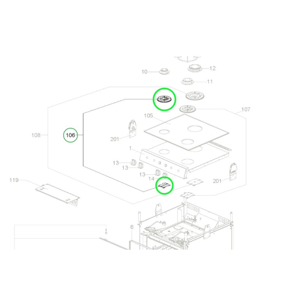 Dometic Adaptor Burner Cover 45mm