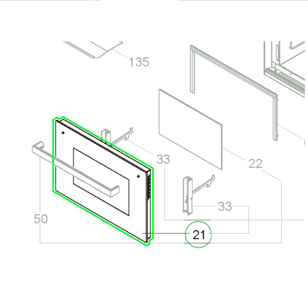 Dometic Glass Oven Door - 105312526