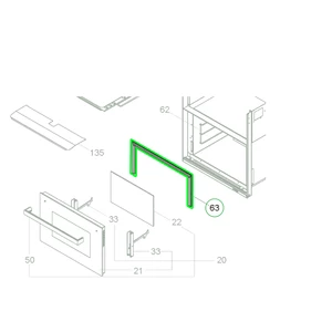 Dometic Starlight & Sunlight Cooker Oven Door Seal 
