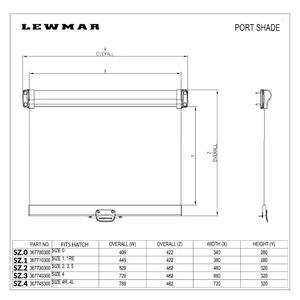 Lewmar Eclipse Portlight Roller Shade Sz0 (Fits Sz 0)