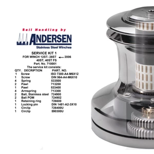 Andersen Winch Service Kit 1 Winches Pre 2006