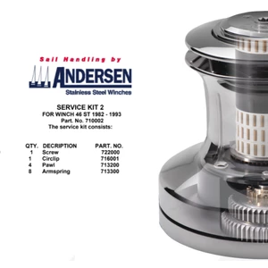 Andersen Winch Service Kit 2 - 1982 to 1993