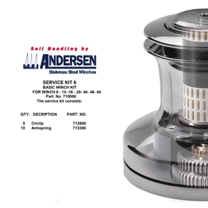 Andersen Winch Service Kit 6 - Springs & Top Circlip Only