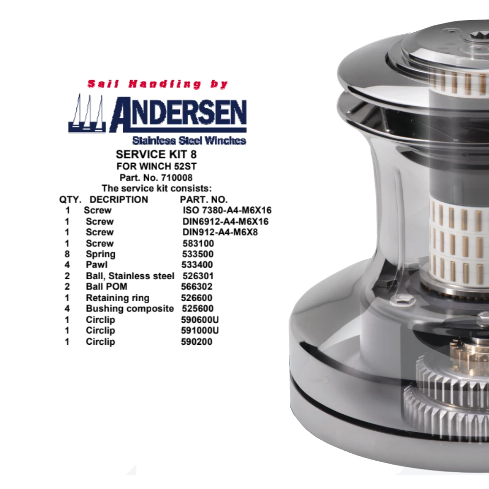 Winch Service Kit 8 - 1991 to Aug 2009