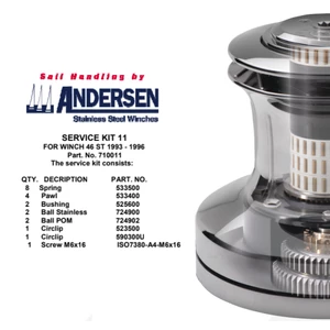 Andersen Winch Service Kit 11 - 1993 to 1996