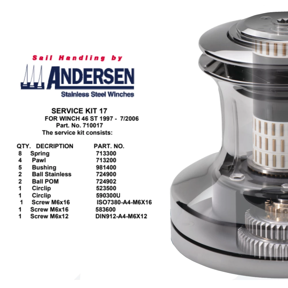 Winch Service Kit 17 From 1997 To July 2006