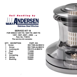 Andersen Winch Service Kit 18 - Post Oct 2005