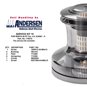Andersen Winch Service Kit 19 - Aug 2006 Onwards 