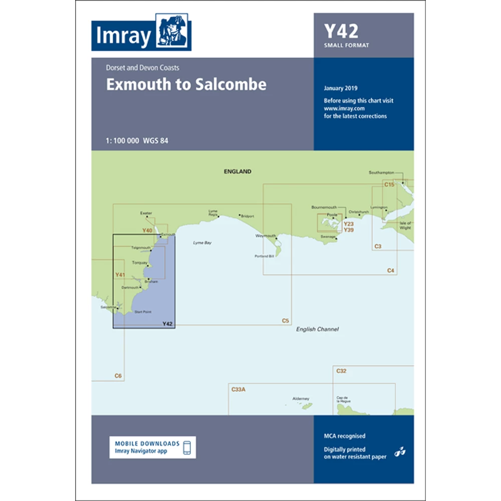 Imray Y42 Exmouth to Salcombe Small Format