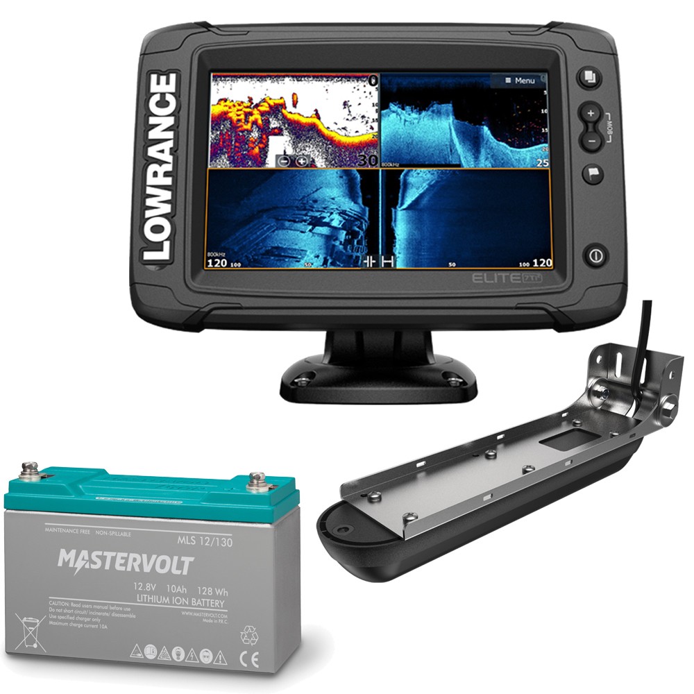 Elite-7 Ti2 Chartplotter & Fishfinder and Mastervolt MLS Lithium Ion Battery 10A Bundle