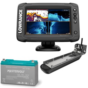 Elite-7 Ti2 Chartplotter & Fishfinder and Mastervolt MLS Lithium Ion Battery 10A Bundle
