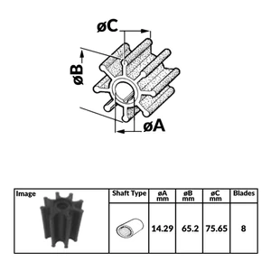 Force 4 Volvo Diesel Engine Impeller Replaces OEM 3593573 