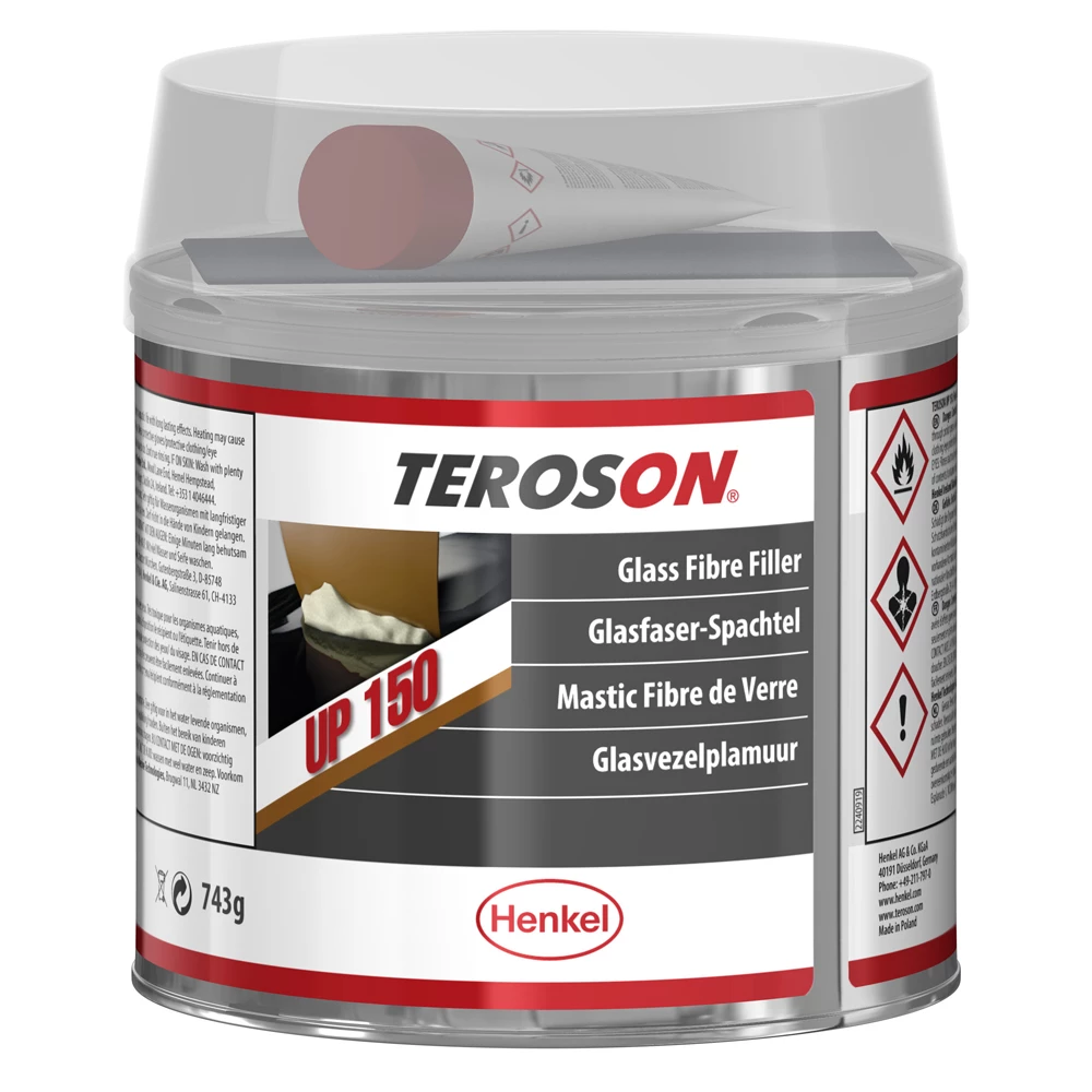 Plastic Padding (Teroson UP 150) Glassfibre Filler 743g 