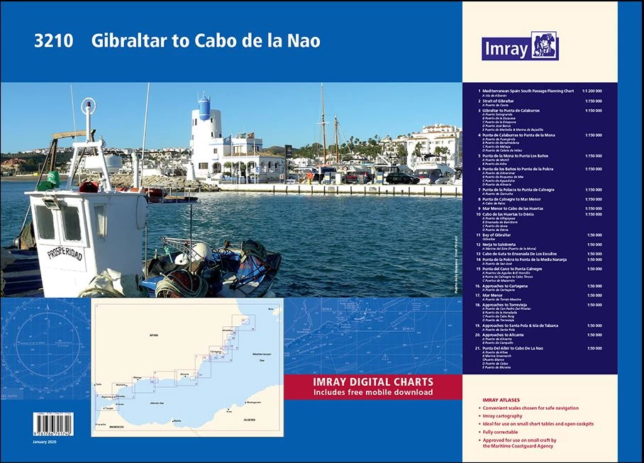 Imray 3210 Gibraltar to Cabo de la Nao Chart Atlas