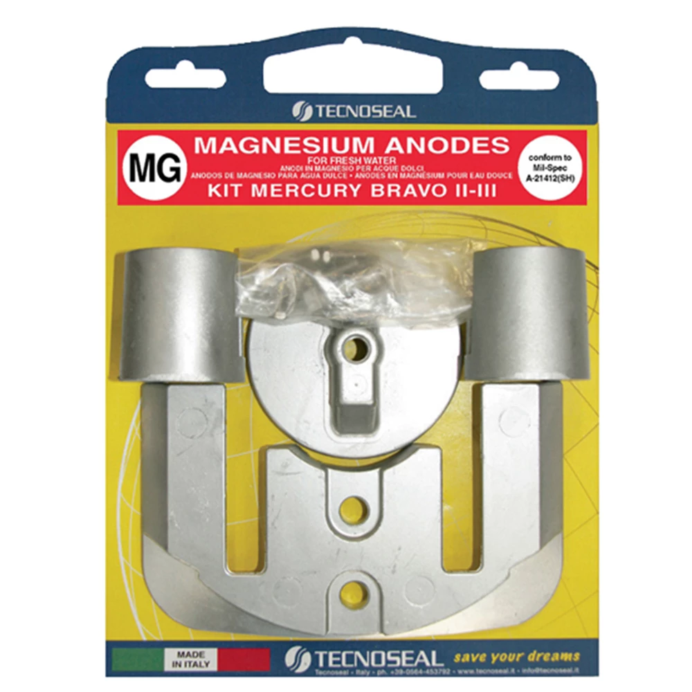Tecnoseal Engine Anode Kit Magnesium - Mercruiser Bravo 2/3 