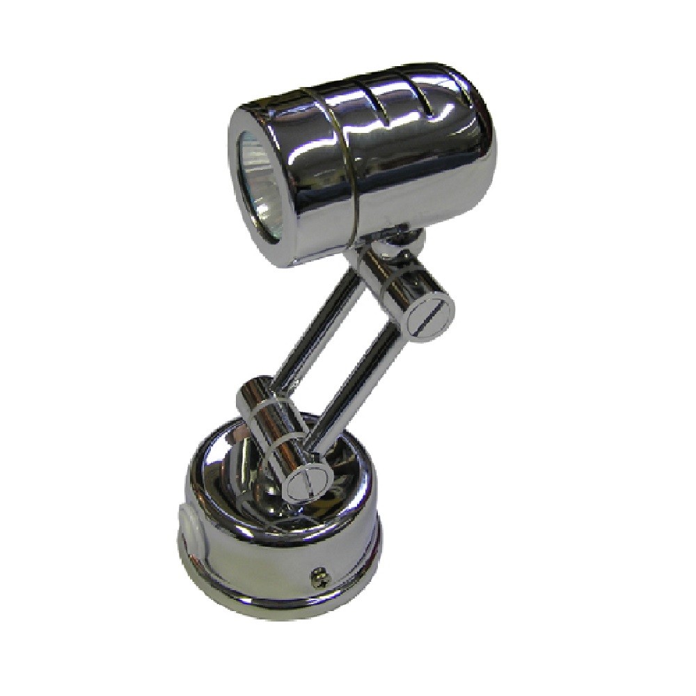 Hinged Reading Light - Chrome