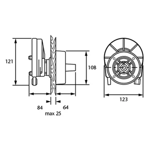 Dometic Light Duty Steering Helm SH8050 