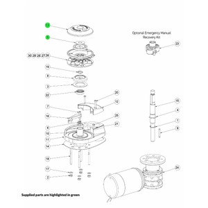 CPX Windlass Top Nut Kit Gypsy Only