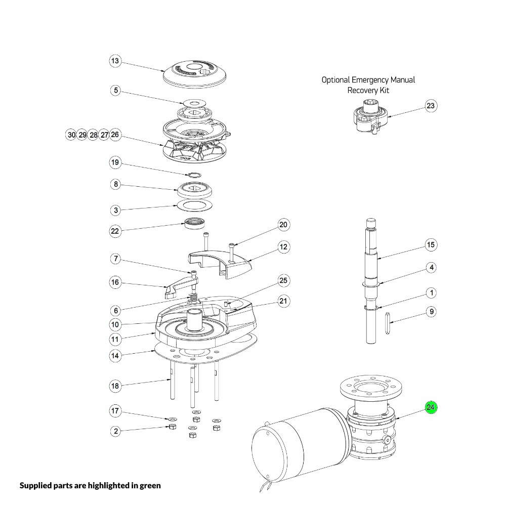 CPX Windlass 12V Motor Gearbox and Contactor