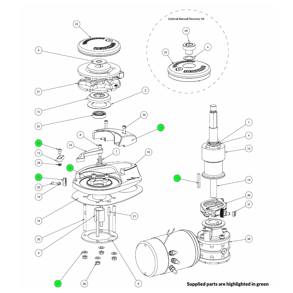 V Series Manual Recovery Pawl Kit - Fall Safe