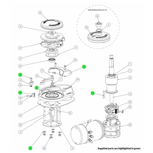 Lewmar V Series Manual Recovery Pawl Kit - Fall Safe